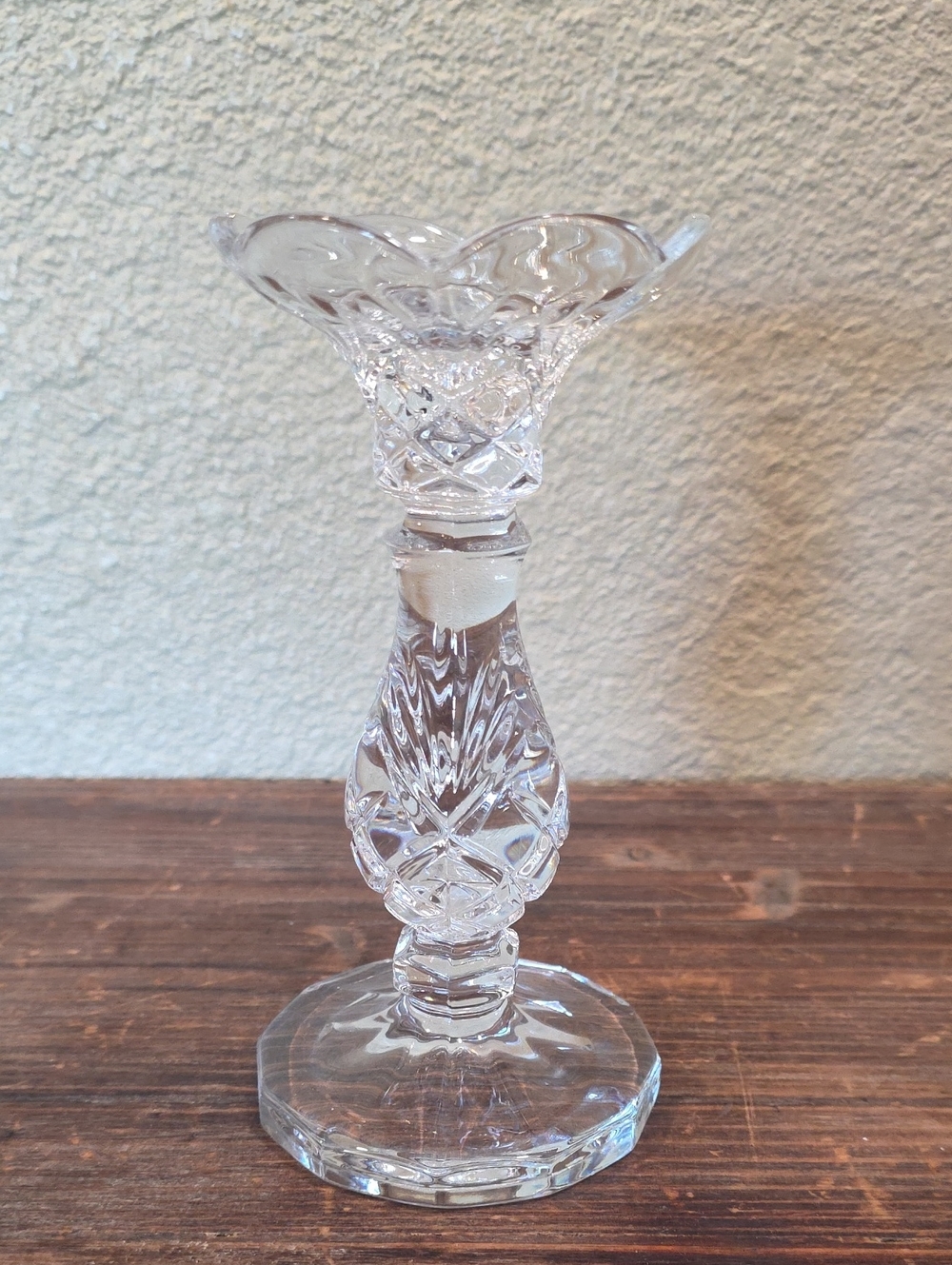 Hampton Hall By Noritake 6.78" Crystal Single Light Candlestick Holder